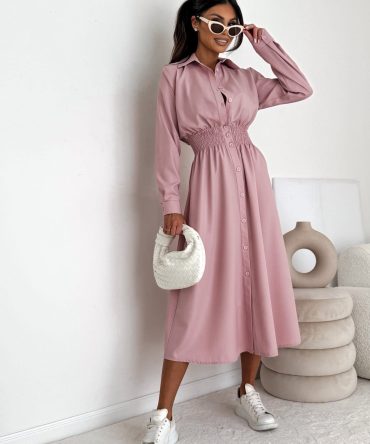 Sukienka maxi zapinana na guziki - Daria