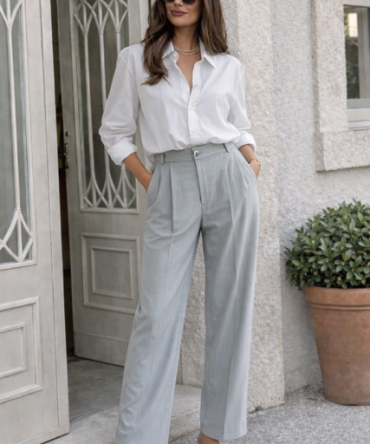 Spodnie szerokie wiskozowe - Teo