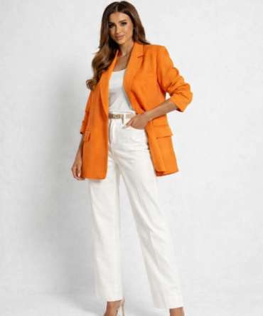 Spodnie jeansowe z prostą nogawką - White