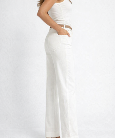 Spodnie jeansowe z prostą nogawką - White - biały, XL