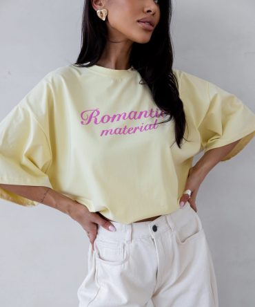 T-shirt bawełniany oversize - Matery