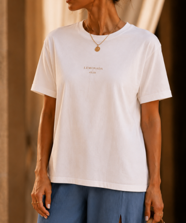 T-shirt oversize bawełniany - Leminore