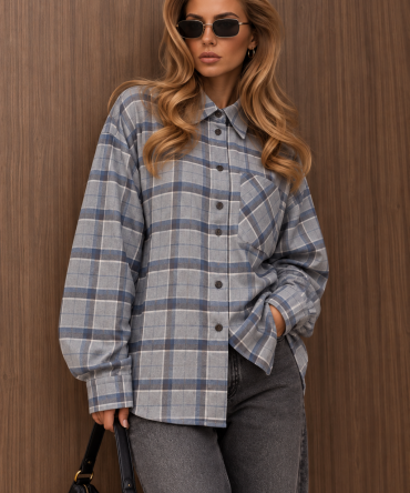 Koszula w kratę oversize - Valeria